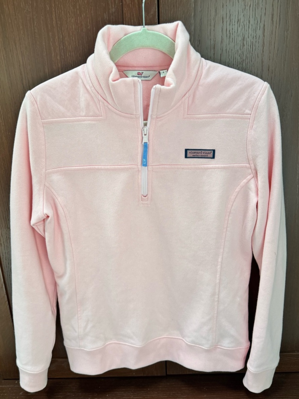 Vineyard Vines Pink Quarter-Zip Pullover size small